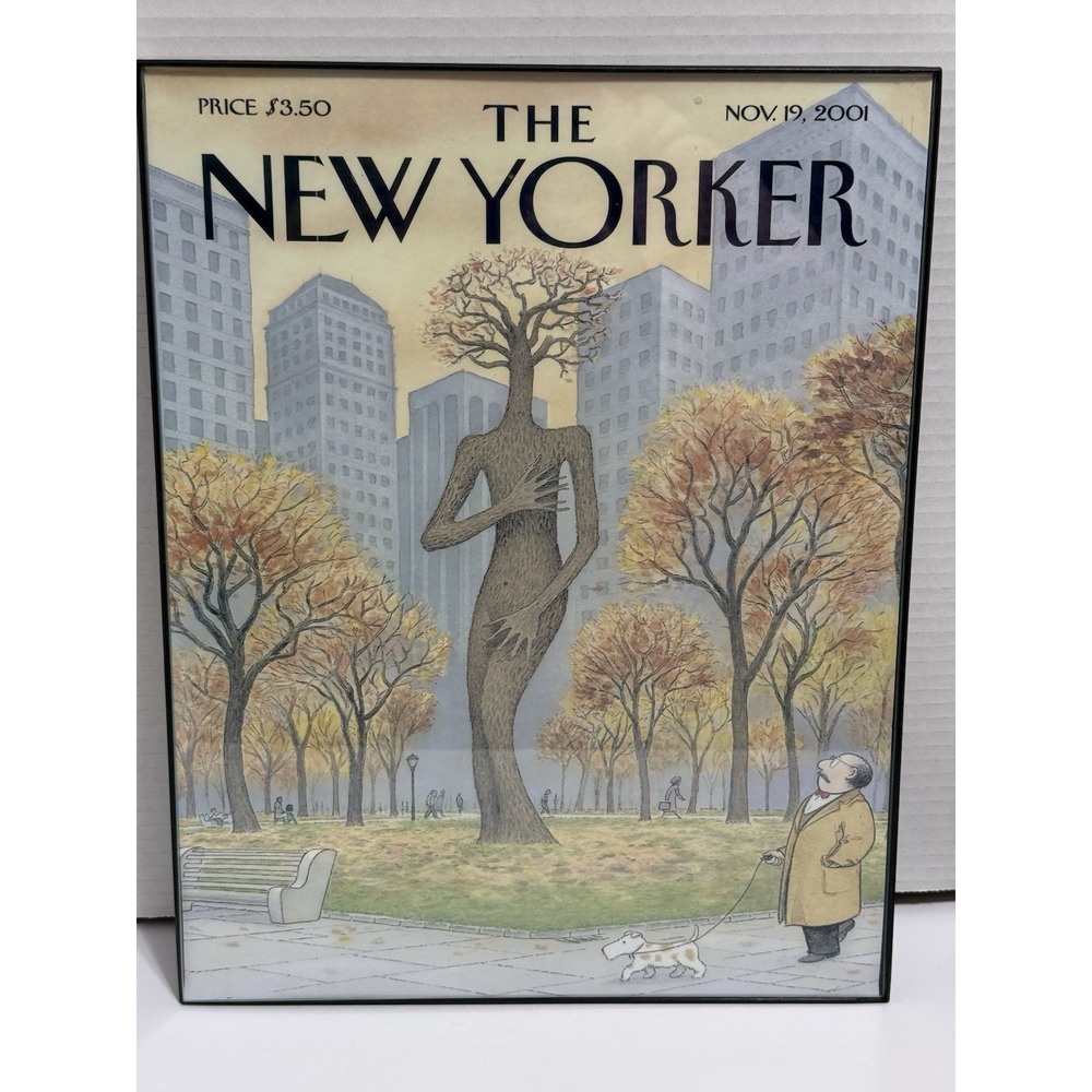 Vintage New Yorker Cover Print Nov 19 2001 Framed Wall Art